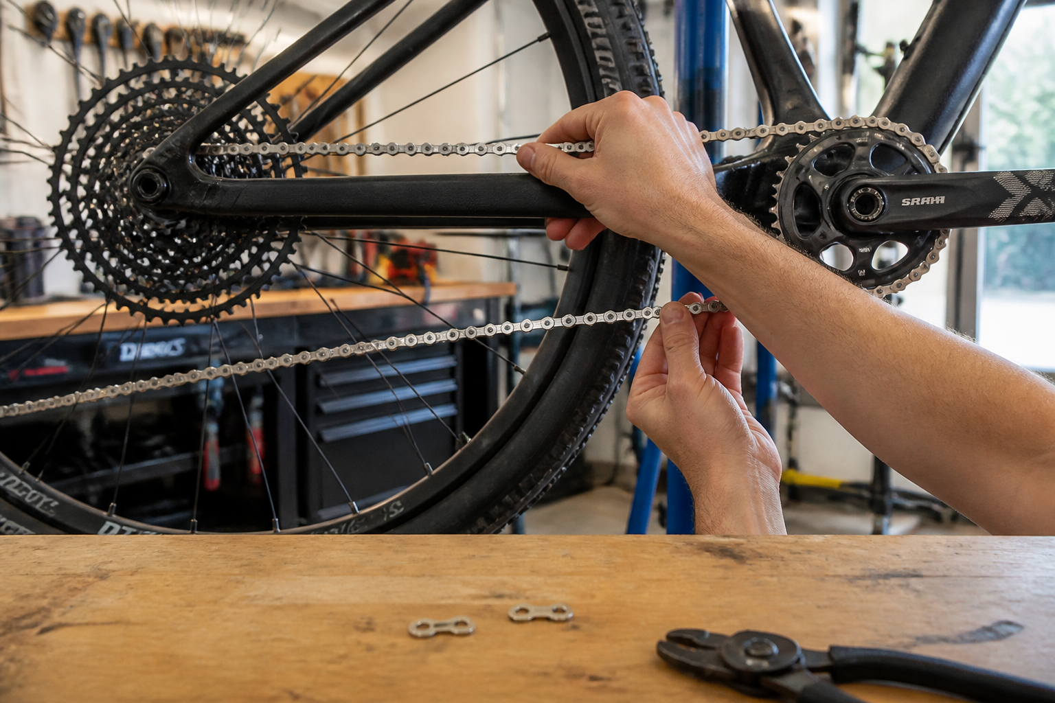 Longueur chaîne vélo : la règle à connaître sur un VTT mono-plateau