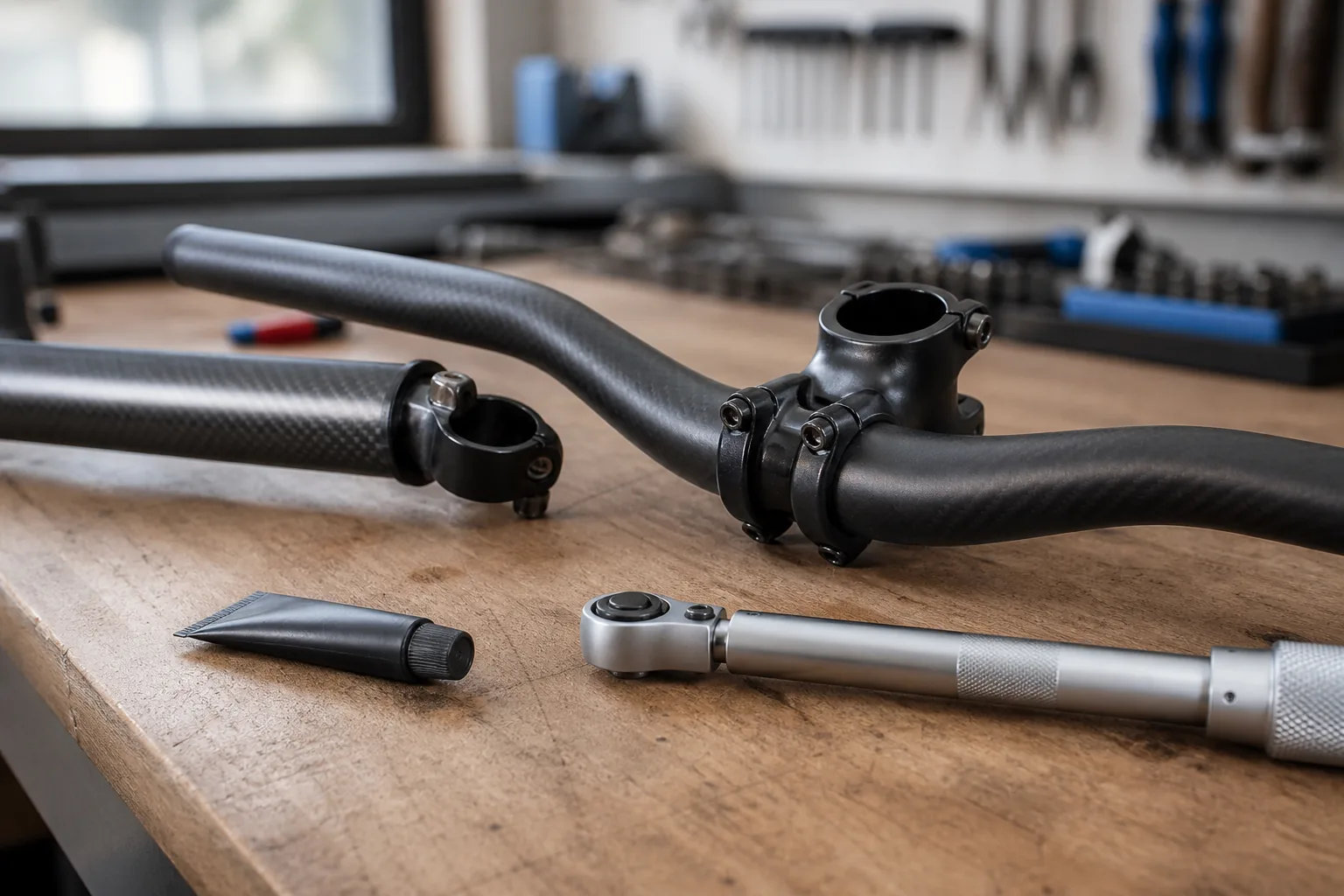 Pâte carbone et clé dynamométrique pour montage d'un VTT XC