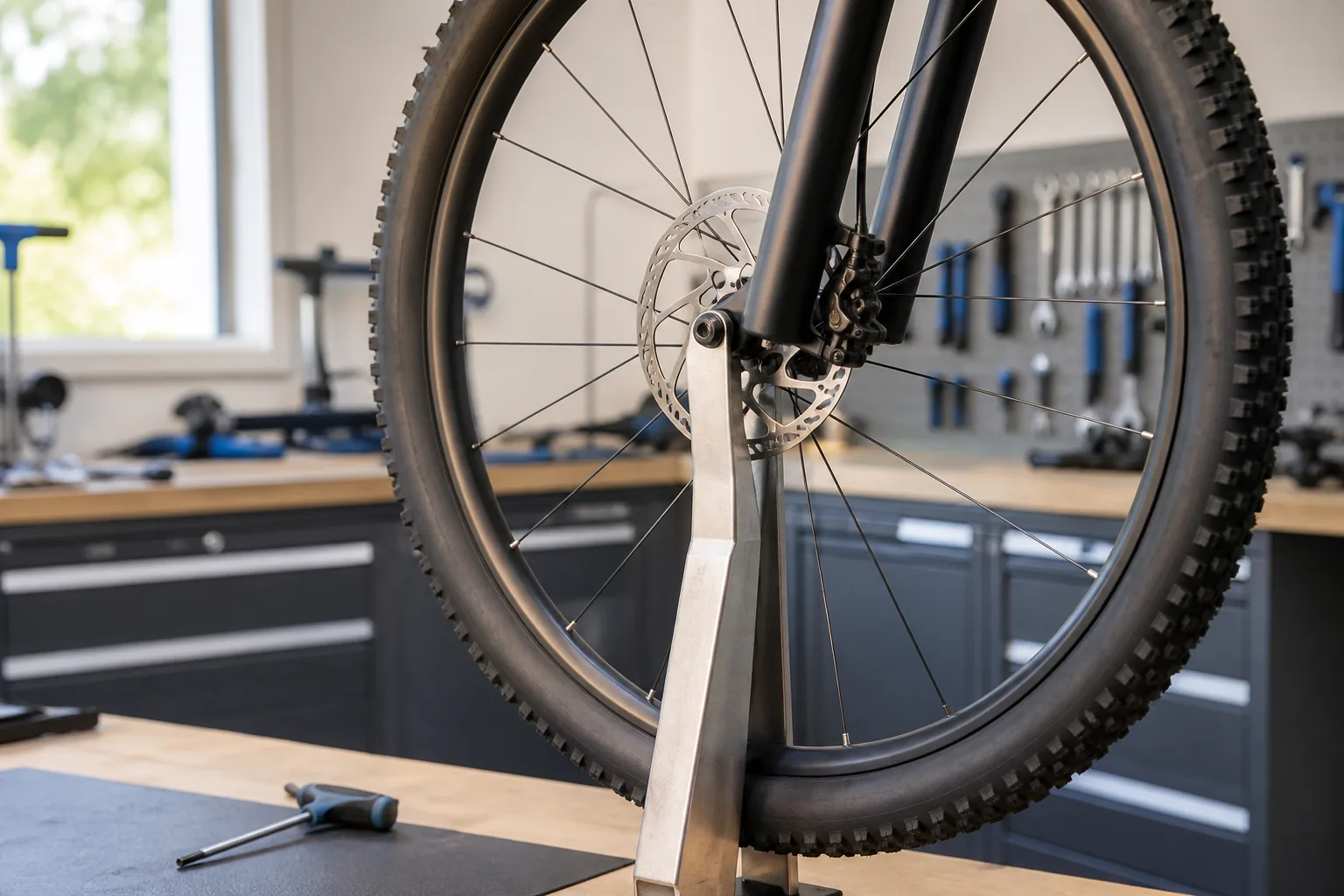 Roue de VTT XC avec disque de frein six trous et clé Torx
